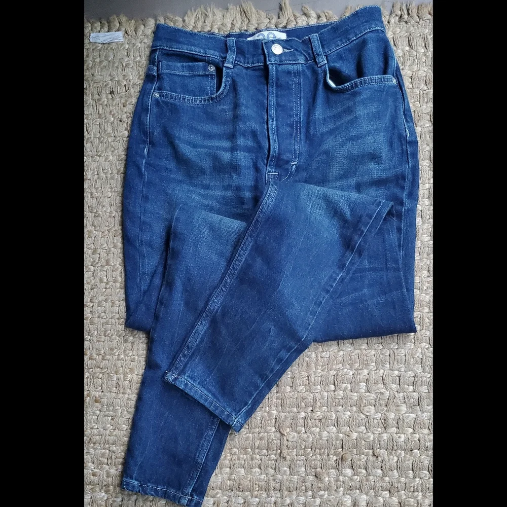 🆕️ We the Free People Ultra High Rise hi waisted Skinny jeans dark Button fly